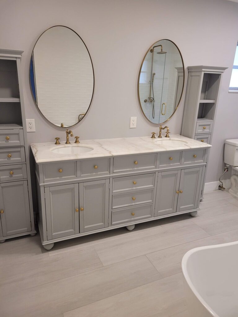 bathroom cabinets installation