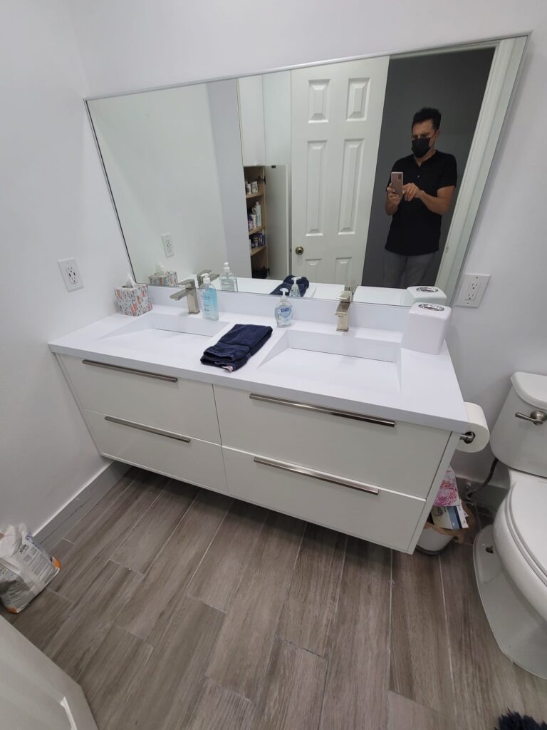 bathroom glass new installation