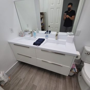 bathroom glass new installation