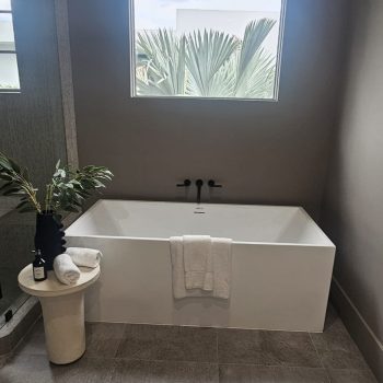 bathroom patio and shower construction