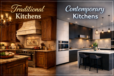 traditional vs contemporary kitchen design